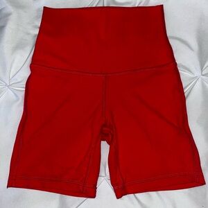 Lululemon bright orange High-Waisted Shorts